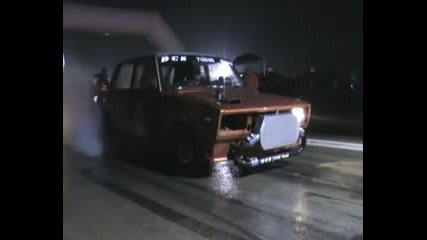 Toyota Supra Vs. Lada Turbo Drag Race [1.4 Mile]