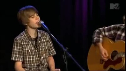Justin Bieber - That Should Be Me (acoustic) on Mtv 