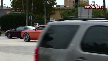 Outrageous Dodge Challenger on 24 Asantis ryding by - 1080p