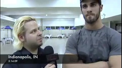 Davey Richards attacks Tyler Black ( Seth Rollins )