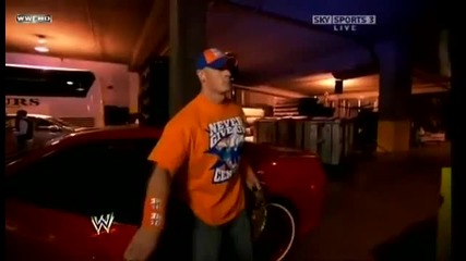 John Cena driving a car