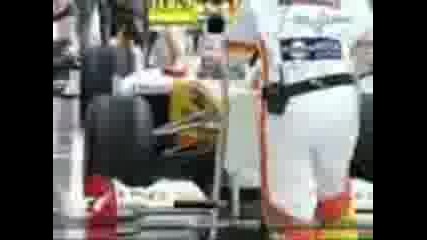 Fernando Alonso Loses Wheel During Hungarian Formula 1 26th July 2009