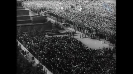 Посрещане на Юрий Гагарин на Червеният площад в Москва 1961 год.