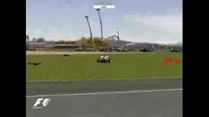 Michael Schumacher Crashes With Sato