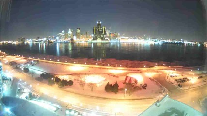 Time Lapse of Sunset Detroit 