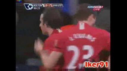 Гол Бербатов Bolton 0 - 1 Man United