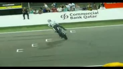 Moto Gp [2010].. stupid stunt in losail International circui