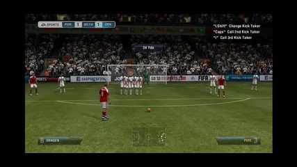 Briliant Goal by : C.eriksen ! Denmark 2:1 Portugal | Fifa 13