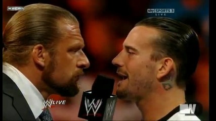 Triple H & Cm Punk Face Off! [12/9/11]