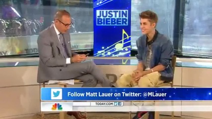 Justin Bieber Interview at Today Show 2012