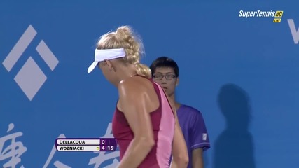 2014 Wuhan Caroline Wozniacki vs Casey Dellacqua Part 1