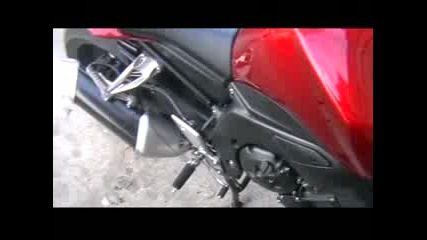 Yamaha Fz1 exhaust sound test със и без тунинг