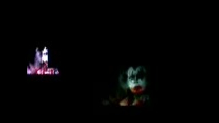 Gene Simmons Spitting Blood And Flying Verona