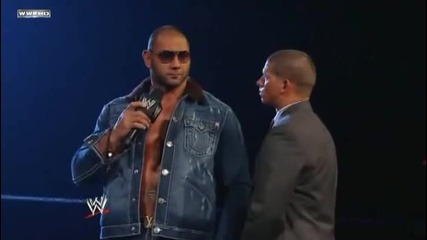 Незнайно защо Батиста замълча. | Smackdown 12/02/10 |