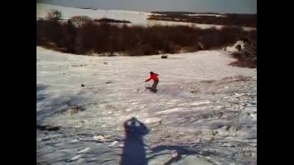 Каране на сноуборд + пребиване! 