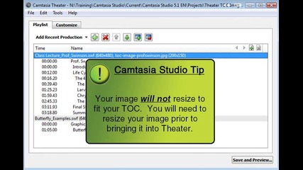 (5.1) Camtasia Studio 5 - Add a Table of Contents Image