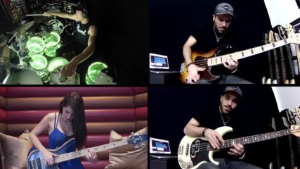 David Guetta - Dangerous Drum Bass Cover by Anna Sentina Miki Santamaria and Coop3rdrumm3r