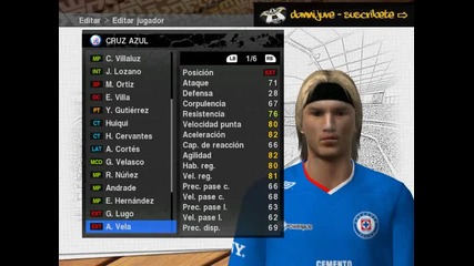 Pes 2010 - Круз Азул - Лица и официален екип 