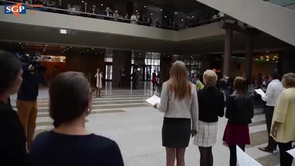 Феноменален flashmob се състоя в сградата на холандският парламент