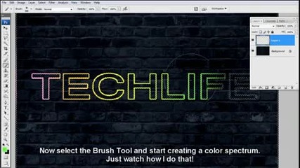 Photoshop Tutorial - Neon text effect 