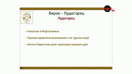 Преди Берое - Лудогорец
