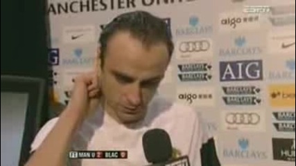 Dimitar Berbatov Interview after Manchester United 2 - 0 Blackburn Rovers 