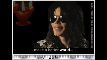 Michael Jackson Heal the World karaoke songs online How to play piano tutorial 