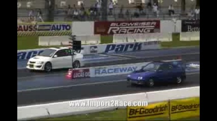 Mitsubishi Evo vs. Acura Integra turbo