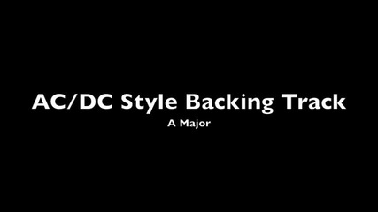 A C / C D - A Major - Backing Track