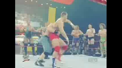 Randy Orton & John Cena vs Raw Roster 03.17.08