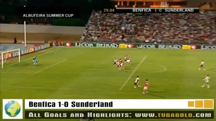 27.07.2010 Бенфика 2 - 0 Съндърланд гол на Оскар Кардозо 