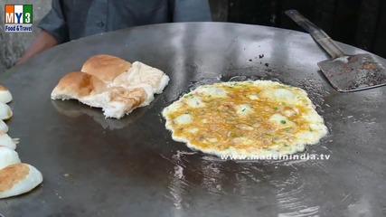 Бърза Храна на улицата .. Omlet Pav - Rare Street Food - North Indian Dishes - Mumbai