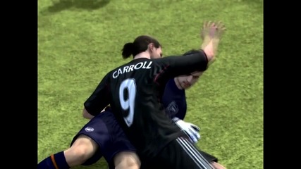 Fifa 12 Бъг- Целувка между Andy Carroll и Fabianski _-_ Смях