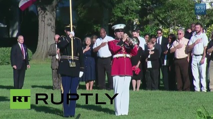 USA: Obama leads moment of silence commemorating 14 years since 9/11