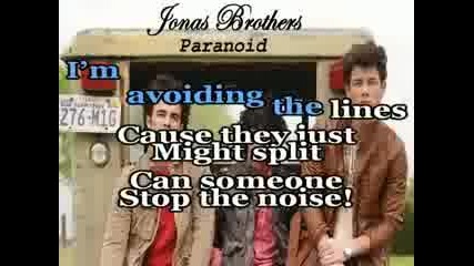 Jonas Brothers - Paranoid ( Karaoke )