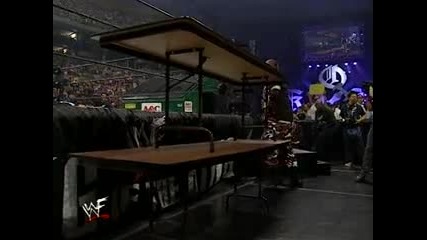 King Of The Ring 2000 - Dudley Boyz vs Degeneration X & Tori [ Handicap Tables Dumpster Match]
