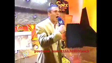 Randy Orton attacks Evolution (triple H Batista Ric Flair) [& Burn in my Light Debut] (hq)