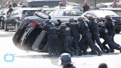 Paris Taxi Drivers Are Burning Tires And Overturning Cars To Protest Uber