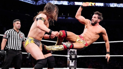 Adam Cole scores first against Johnny Gargano in a 2-out-of-3 Falls Match: NXT TakeOver: New York (WWE Network Exclusive