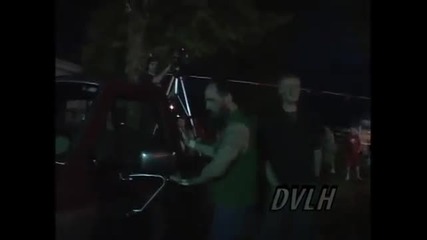 Necro Butcher tries to run Scotty Vortekz over with a truck