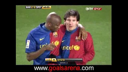 Барселона - Хихон 3:1 08.02.2009