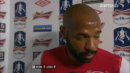 Thierry Henry's emotional interview after his return to Arsenal against Leeds