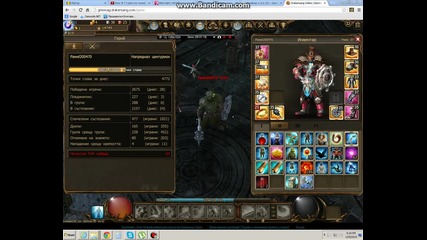 my warrior stats and items
