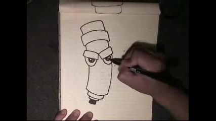 Как да нарисувате характер на графити - Стъпка по стъпка - Cholowiz