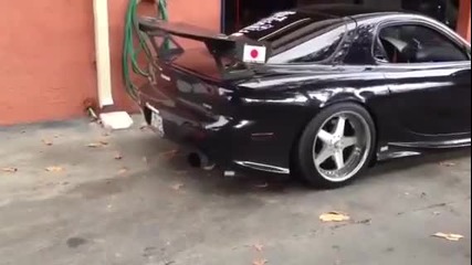 Тунингована Mazda Rx7 anti lag