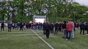 Феновете на ЦСКА се събраха пред видео стената в очакване на мача с Ботев Враца