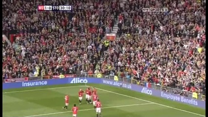 Man Und 1 - 0 Stoke (fletcher Goal) 