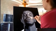 Надя рисува Drake поп арт портрет