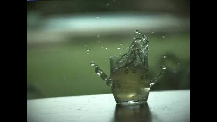 Ice Cube Drop In Slow Motion