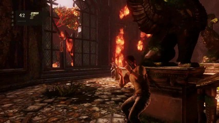 Uncharted 3 Drake`s Burning Chateau Gameplay 